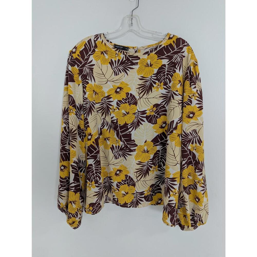 Shein Women's Floral Blouse Size 3X Bohemian Cottagecore